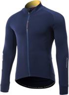 🚴 santic men's long sleeve cycling jersey with reflective features, full zipper, and convenient pockets logo