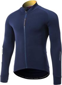 img 4 attached to 🚴 Santic Men's Long Sleeve Cycling Jersey with Reflective Features, Full Zipper, and Convenient Pockets