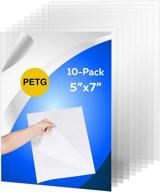 🔶 calpalmy 10 pack of 5x7” petg sheet/plexiglass panels 0.040” thick: ideal for crafting projects, picture frames, cricut, and more; includes protective film safe for adults and children logo