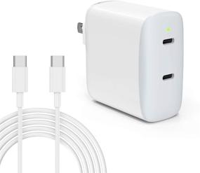 img 4 attached to 40W USB C Charger with PD 3.0 Fast Charging, Dual Port for Galaxy S21 S20 S10 S9 Ultra 5G, 🔌 Fire HD 8 10 Plus, iPad Pro 12.9 11 Air 4, Google Pixel Switch - Includes 6.6ft Type C to C Cable