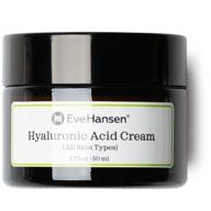 eve hansen hyaluronic acid cream for face - natural moisturizer, neck & anti-wrinkle aging cream for women and men - 1.75oz - with organic botanical extracts logo