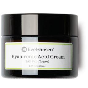 img 4 attached to Eve Hansen Hyaluronic Acid Cream for Face - Natural Moisturizer, Neck & Anti-Wrinkle Aging Cream for Women and Men - 1.75oz - with Organic Botanical Extracts