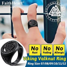 img 3 attached to FaithHeart Valknut Stainless Vikings Birthday