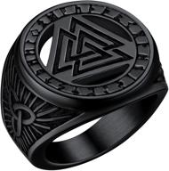 кольцо faithheart valknut из нержавеющей стали vikings birthday логотип