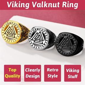 img 1 attached to FaithHeart Valknut Stainless Vikings Birthday