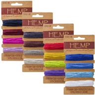 🎨 versatile craft supplies: 4 sets of 1mm flax string cord in 16 vibrant colors - ideal for bracelets, keychains, and handmade crafts! logo