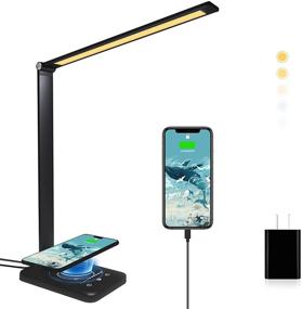 img 4 attached to 💡 Multipurpose LED Desk Lamp: Dimmable, USB Charging, 10 Brightness Levels & 5 Lighting Modes, Touch Control, Auto Timer - Perfect for Home Office