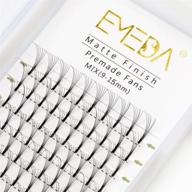 😍 emeda 5d premade fans eyelash extensions mixed tray - long stem, russian volume lash, 0.10 c d curl, 9-15mm mix tray logo