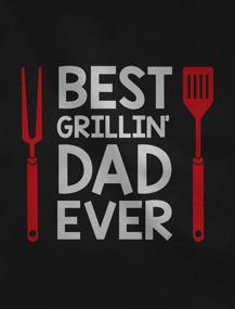 img 3 attached to 🔥 Top-rated BBQ Grilling Apron for the Ultimate Grillin' Dad | Fathers Chef Apron in One Size, Black