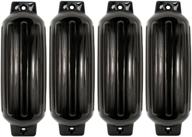 🛥️ marine & rv direct: set of 4 vinyl ribbed boat fenders with bumper dock shield protection, includes fender lines & pump for inflation логотип