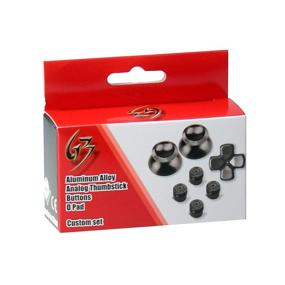 img 1 attached to 🎮 Enhance Your PS4 Controller with Gam3Gear Metal Aluminium Alloy Thumbstick D-pad Bullet Button Mod Set - Dark Gray