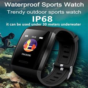 img 3 attached to 🌊 IP68 Waterproof Fitness Watch with Heart Rate Monitor, Smart Pedometer, Music Control, and Camera, Fitness Tracker for Men and Women (Black-01)