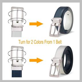 img 3 attached to Bulliant Belt Leather Reversible Single Buckle: Premium Men's Accessories and Belts