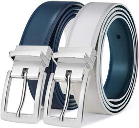 img 4 attached to Bulliant Belt Leather Reversible Single Buckle: Premium Men's Accessories and Belts