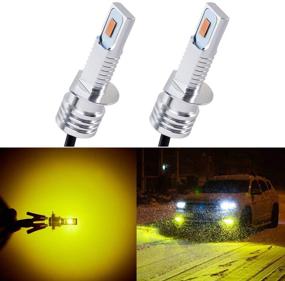 img 4 attached to 🔆 Antline Super Bright H1 LED Bulb in Golden Yellow - Newest Version 3570 CSP-Chips for LED Fog Lights and DRL Replacement (Pack of 2)