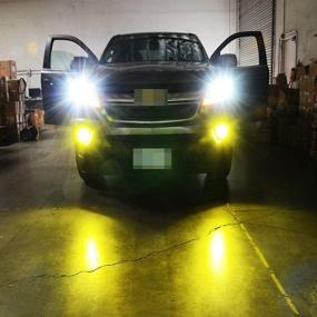 img 2 attached to 🔆 Antline Super Bright H1 LED Bulb in Golden Yellow - Newest Version 3570 CSP-Chips for LED Fog Lights and DRL Replacement (Pack of 2)