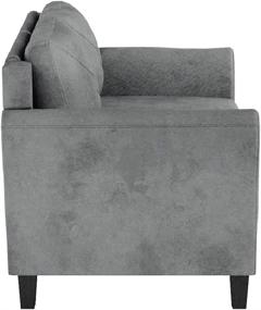 img 3 attached to 😍 LifeStyle Solutions Collection Grayson Micro-Fabric Chair: Stylish Dark Gray Chair, 35.43"x 32"x 32.68