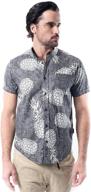 🌴 brooklyn athletics men's tropical short sleeve button down shirt логотип