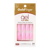 💅 effortlessly chic: kiss goldfinger gel glam 24 nails (gc16) for a glamorous look logo