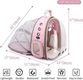 img 3 attached to 🐱 High-Quality Cat Backpack Carrier Bubble Bag: Transparent Ventilated Pet Backpack for Small Dogs - Perfect for Hiking, Travel, Outdoors. Airline-Approved Space Capsule Backpack