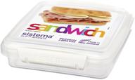 🥪 sistema klip it accents collection sandwich box: secure 15.2 oz./0.5 l food storage container (color varies) логотип