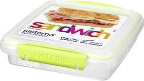 img 2 attached to 🥪 Sistema KLIP IT Accents Collection Sandwich Box: Secure 15.2 oz./0.5 L Food Storage Container (Color Varies)