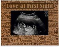 kate posh love at first sight - engraved natural wood sonogram picture frame (3 1/2 x 5 horizontal) логотип