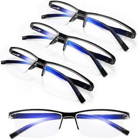 img 4 attached to 👓 WEMOOTANTS Blue Light Blocking Reading Glasses - 4 Pack - Men and Women - Computer Readers: Available in Prescriptions 1.0 to 4.0