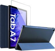 📱 procase galaxy tab a7 10.4-inch 2020 case (sm-t500/t505/t507) - navy with tempered glass screen protector, slim stand hard shell protective smart cover for galaxy tab a7 tablet 2020 release logo