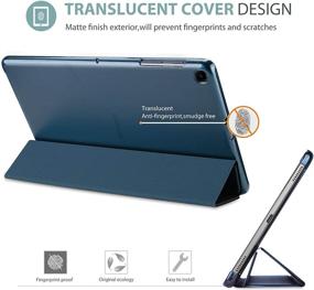 img 2 attached to 📱 ProCase Galaxy Tab A7 10.4-Inch 2020 Case (SM-T500/T505/T507) - Navy with Tempered Glass Screen Protector, Slim Stand Hard Shell Protective Smart Cover for Galaxy Tab A7 Tablet 2020 Release