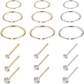 img 1 attached to 🔩 Jstyle 18Pcs Stainless Steel Women's Piercing Jewelry