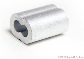 img 1 attached to 🔗 High-Quality Aluminum Wire Rope Ferrules - 3/32 Inches - Pack of 100