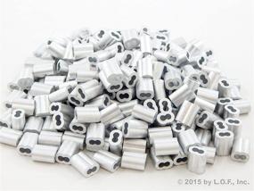 img 2 attached to 🔗 High-Quality Aluminum Wire Rope Ferrules - 3/32 Inches - Pack of 100