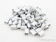 🔗 high-quality aluminum wire rope ferrules - 3/32 inches - pack of 100 logo