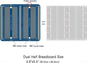 img 3 attached to ElectroCookie Solderable Breadboard PCB: Double Column 📦 Board for Arduino DIY Electronics Projects (3 Pack, Blue)