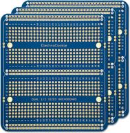 electrocookie solderable breadboard pcb: double column 📦 board for arduino diy electronics projects (3 pack, blue) логотип