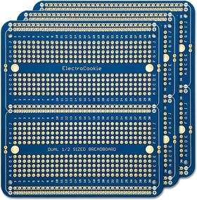 img 4 attached to ElectroCookie Solderable Breadboard PCB: Double Column 📦 Board for Arduino DIY Electronics Projects (3 Pack, Blue)