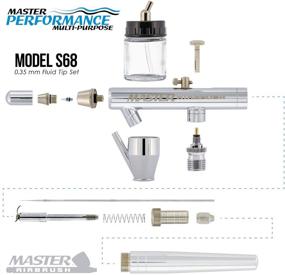 img 2 attached to 🎨 Master Performance S68 Precision Dual-Action Siphon Feed Airbrush Set - 0.35 mm Tip, 3/4 oz Fluid Bottle, Color Cup - User Friendly Kit for Auto, Art, Hobby, and Cake - Includes How-to-Airbrush Guide