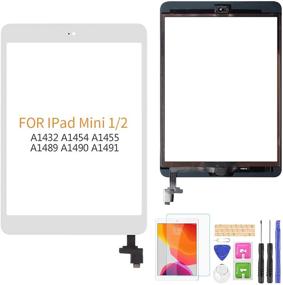 img 4 attached to 🔧 A-MIND iPad Mini 1 & 2 Touch Screen Replacement Parts: IC Chip, Home Button, Cameral Holder - White (A1432 A1454 A1455 A1489 A1490 A1491), with Free Screen Protector & Repair Tools