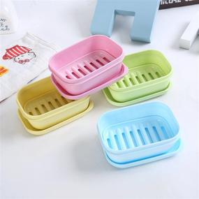 img 2 attached to 🧼 PUTING Removable Soap Drainers: Convenient Portable Soap Holder Set of 4 for Bathroom, Shower, Home, Outdoor, Camping
