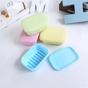 img 3 attached to 🧼 PUTING Removable Soap Drainers: Convenient Portable Soap Holder Set of 4 for Bathroom, Shower, Home, Outdoor, Camping