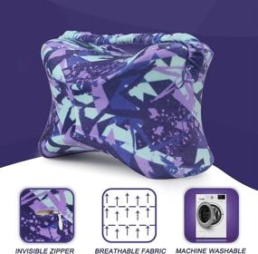 img 2 attached to BCOZIN Knee Pillow for Side Sleepers - 100% Pure Memory Foam Leg Pillow Between Legs for Sleeping, Orthopedic Support for Sciatica Pain Relief, Hip and Back Pain, Pregnancy - 1 Pcs, Purple