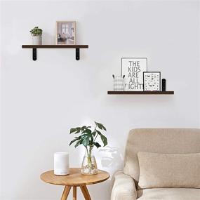 img 3 attached to 📦 Unihouse Floating Shelves: Stylish Wall-Mounted Wood Shelves for Versatile Home Décor, 15.8"x 5.9", Set of 2