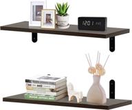 📦 unihouse floating shelves: stylish wall-mounted wood shelves for versatile home décor, 15.8"x 5.9", set of 2 logo