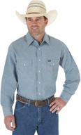 wrangler western shirt washed finish men's clothing logo