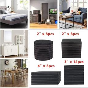 img 3 attached to 🛋️ 36pcs Non Slip Furniture Pads (2+3+4) - Grippers for Furniture Legs, Self Adhesive Rubber Feet for Furniture, Anti Slide Furniture Hardwood Floor Protector, Couch Stoppers, Furniture Feet for Better SEO