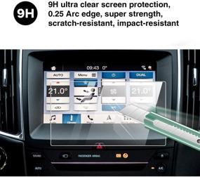 img 2 attached to 📱 Защитная пленка YEE PIN для сенсорного экрана Ford Edge для 2015-2019 Titanium Ford Edge Sync 2 Sync 3 App My Link, стеклянная защитная пленка с устойчивостью к царапинам (8 дюймов)