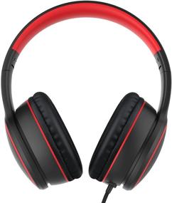 img 3 attached to Наушники RORSOU R10 On-Ear с микрофоном - Легкие складные стерео наушники с басом, 1,5 м провод без путаниц - Портативные проводные наушники для смартфона, планшета, компьютера MP3/4 (черные)