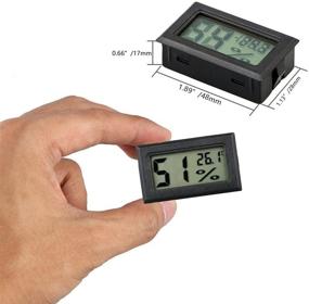img 4 attached to 🌡️ Veanic 4-Pack Mini Digital Temperature Humidity Meters Gauge - Indoor Thermometer Hygrometer LCD Display for Humidors, Cars, Greenhouses, and Rooms - Celsius ℃ Display