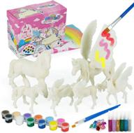 🦄 magical unicorns: whatstem painting kit for creative children's room decor logo